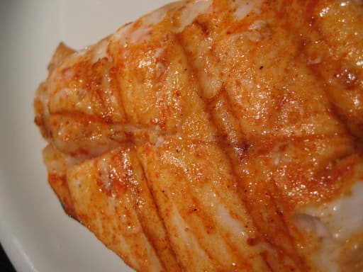 Paprika-Grilled Halibut Steak
