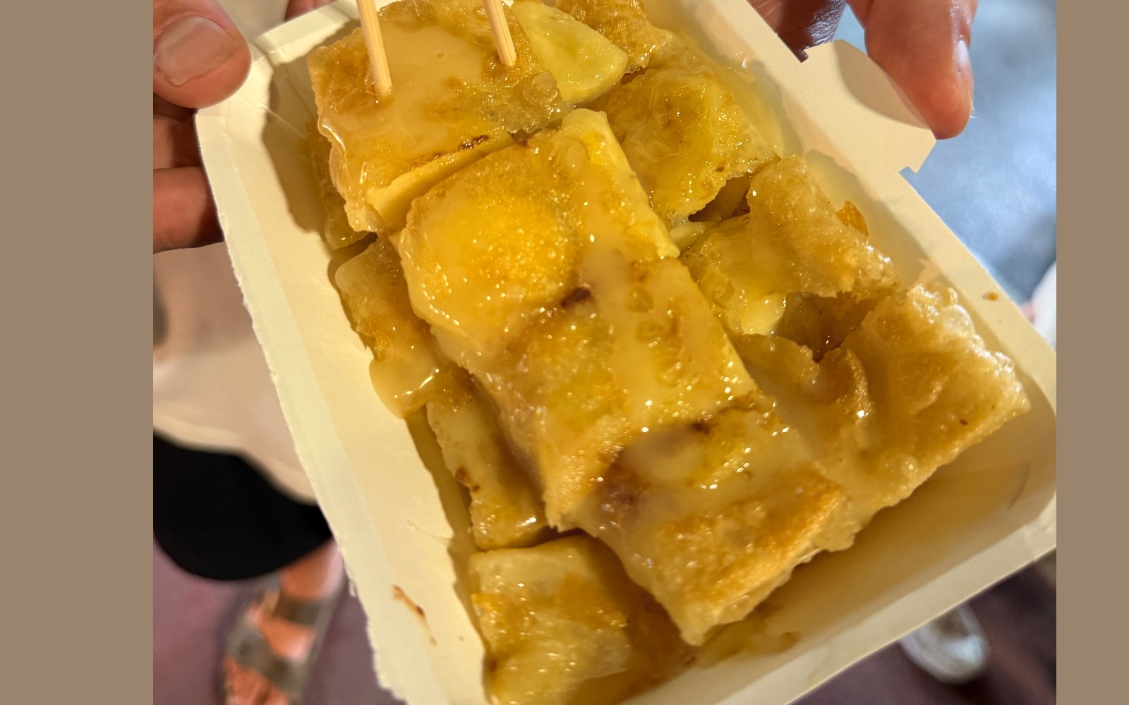 Banana Roti with condensed milk - Chiang Mai Gate Market, Chiang Mai, Thailand