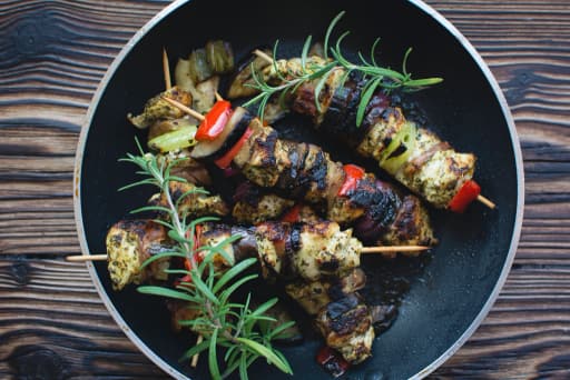 Rosemary Grilled Chicken Skewers