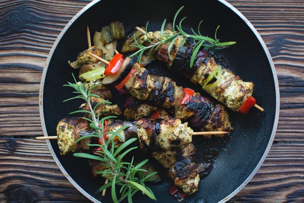 Rosemary Grilled Chicken Skewers