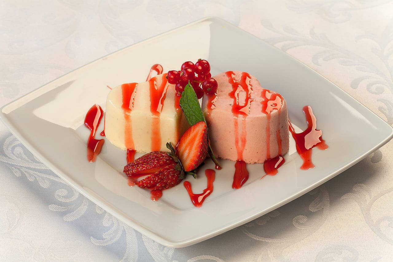 Strawberry and Raspberry Mousse with Fresh Berries