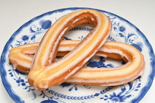 Churros with White Chocolate Drizzle