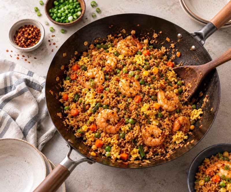 Spicy Garlic-Shrimp Fried Rice