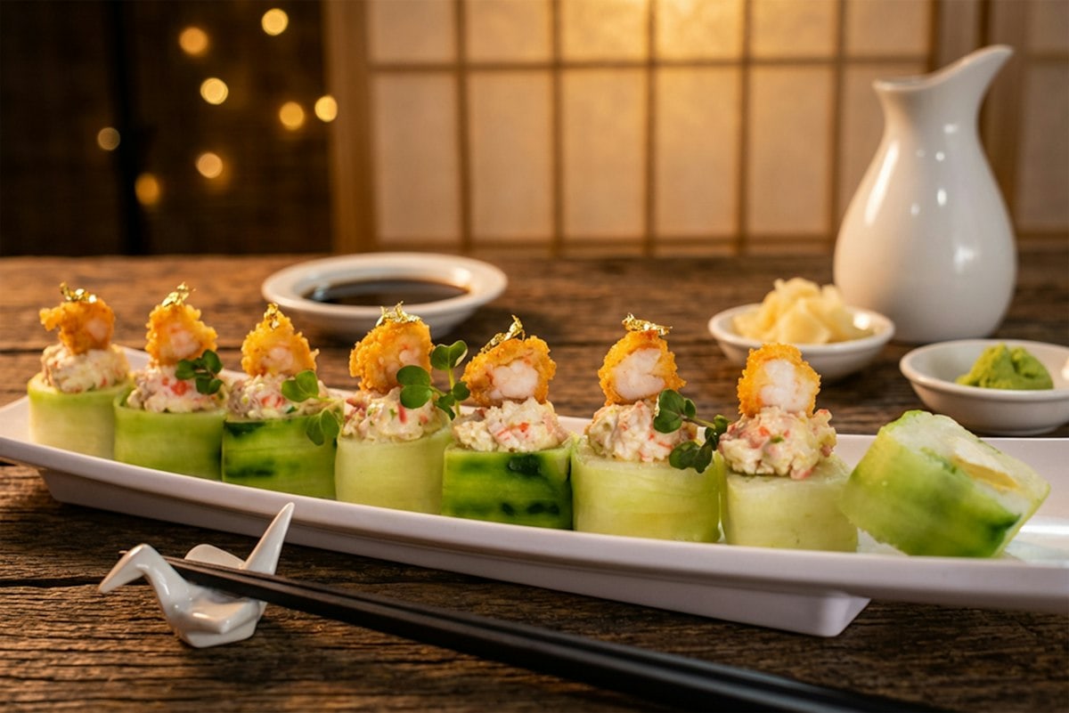 Spicy Tuna Cucumber Cups